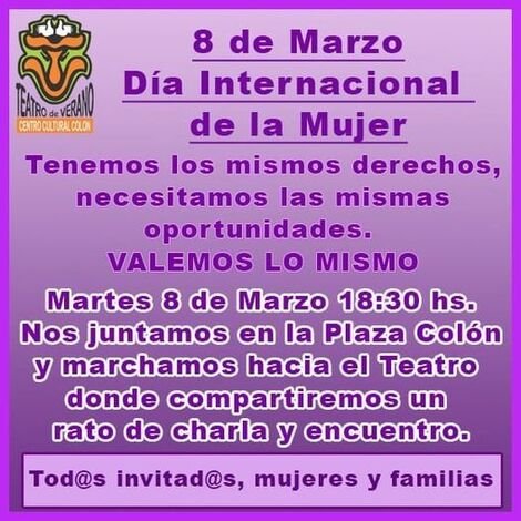 afiche marcha dia de la mujer 2022