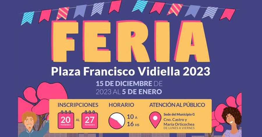 Inscripciones para la Feria de Plaza Vidiella 2023