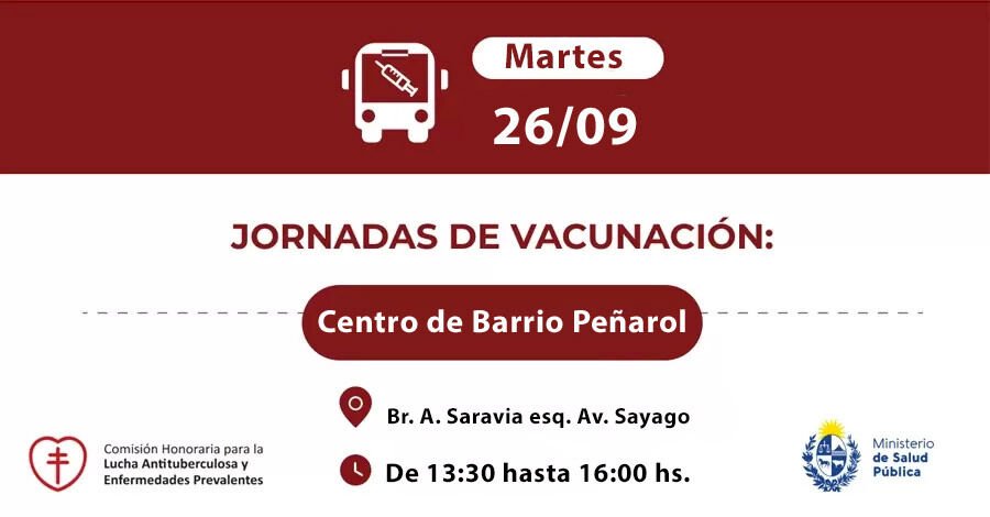 Nueva jornada de vacunación en el Centro de Barrio Peñarol