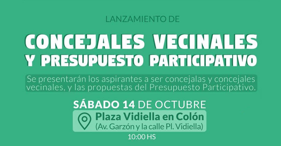 Lanzamiento de concejales vecinales y propuestas del Presupuesto Participativo