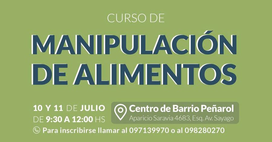 Curso de Manipulación de Alimentos en el Centro de Barrio Peñarol