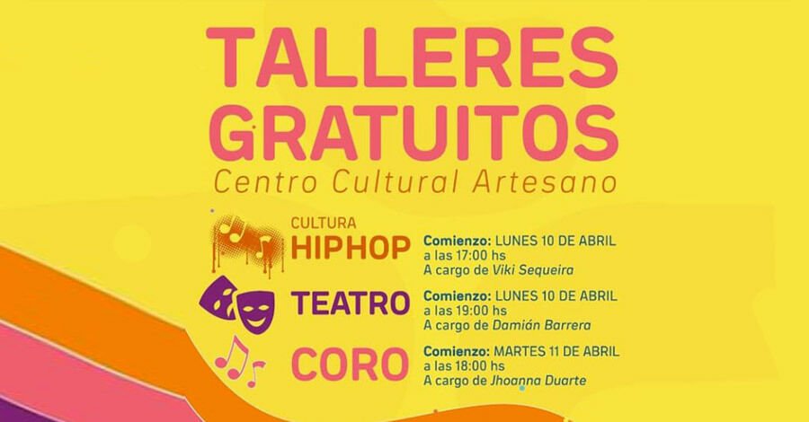 Talleres gratuitos en el Centro Cultural Artesano