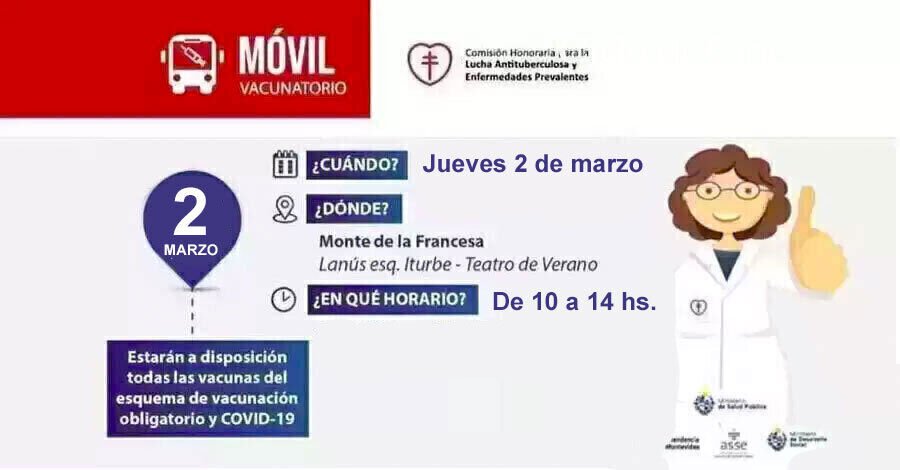 Móvil de vacunación en el Teatro de Verano de Colón