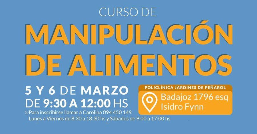 Curso de Manipulación de Alimentos en la Policlínica Jardines de Peñarol