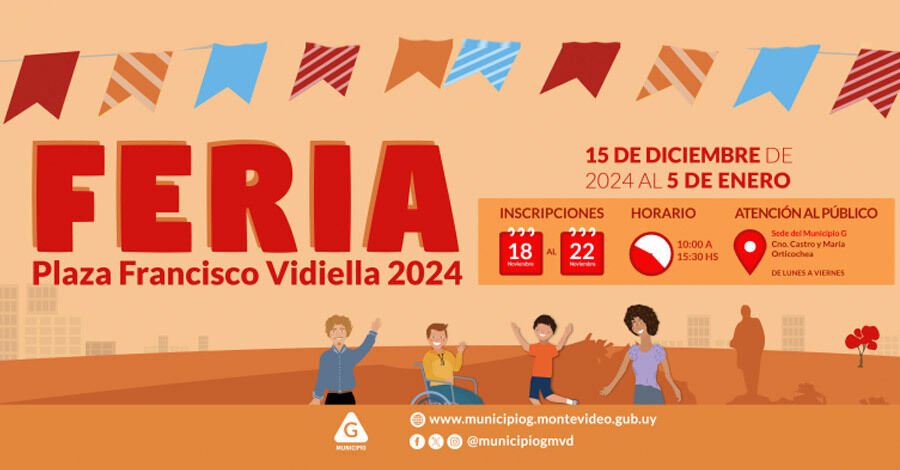 Inscripciones para la feria de Plaza Vidiella 2024 - 2025