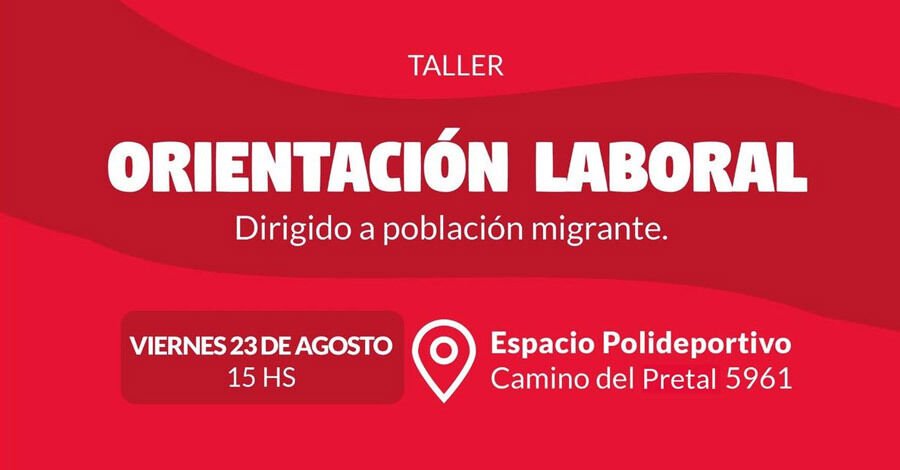 Taller de orientación laboral para migrantes en el Espacio Polideportivo