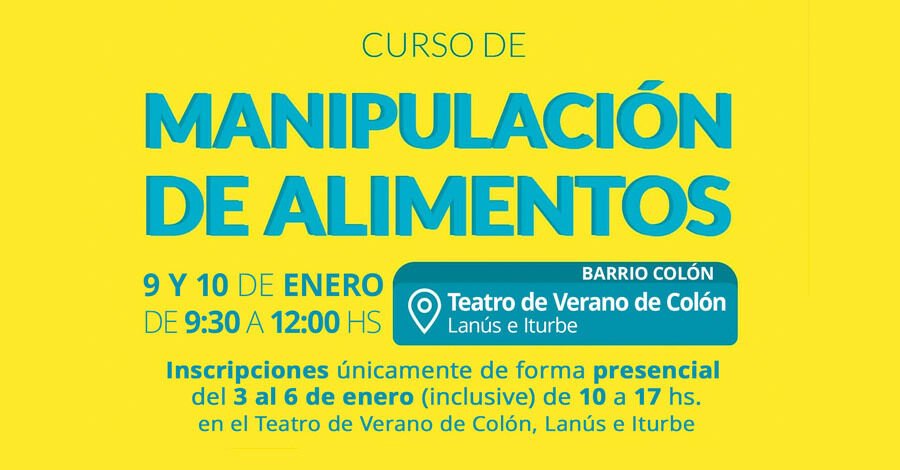 Curso de Manipulación de Alimentos en el Teatro de Verano de Colón