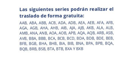 series sin costo de traslado