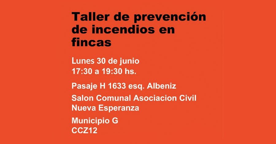 Taller de prevención de incendios en fincas