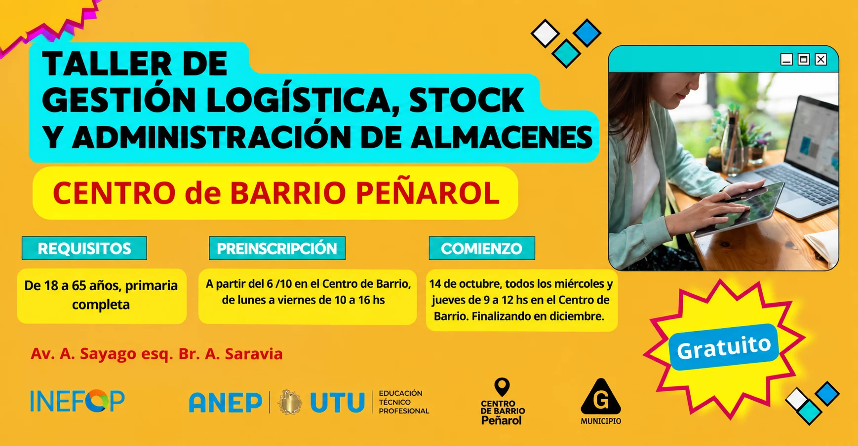 Taller deGestión Logística, Stock y Administración de Almacenes en el Centro de Barrio Peñarol