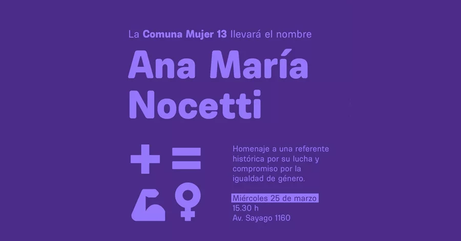 Homenaje a Ana María Nocetti en la Comuna Mujer 13