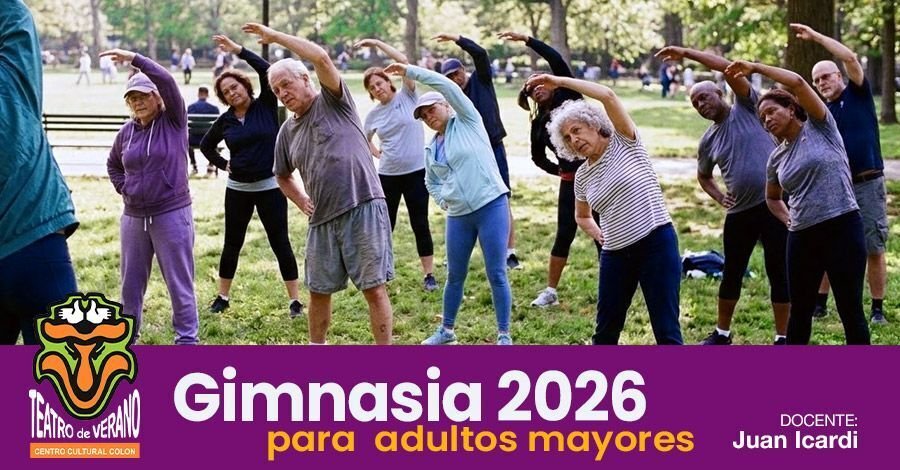 Inscripciones a los Talleres 2026 del Teatro de Verano de Colón taller de gimnasia para adultos mayores