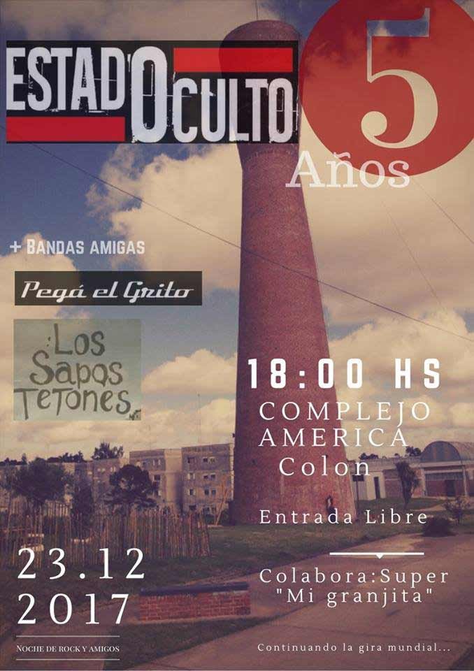 cinco anos de la banda estadoculto afiche