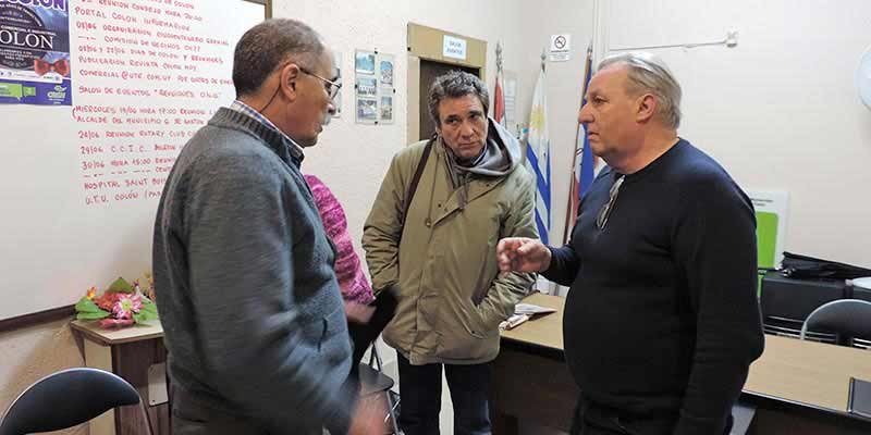 Máximo Olarre, Gaston Silva y Antonio Astraldi, dialogando sobre el tema Corredor Garzón maximo olarre gaston silva antonio astraldi tema corredor garzon