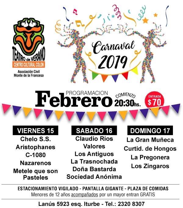 afiche viernes 15 sabado 16 y domingo 17