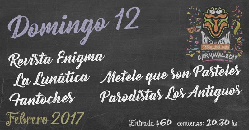 pizarron carnaval Domingo12