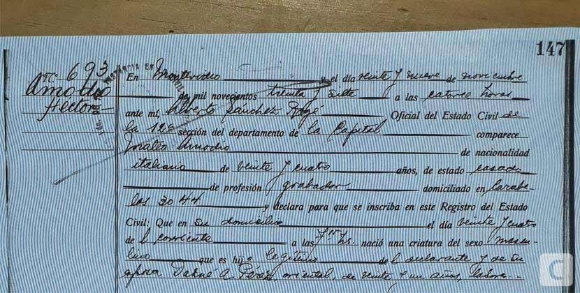 partida de nacimiento