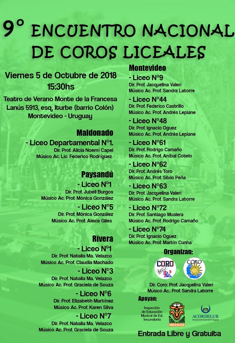 encuentro nacional de coros programacion